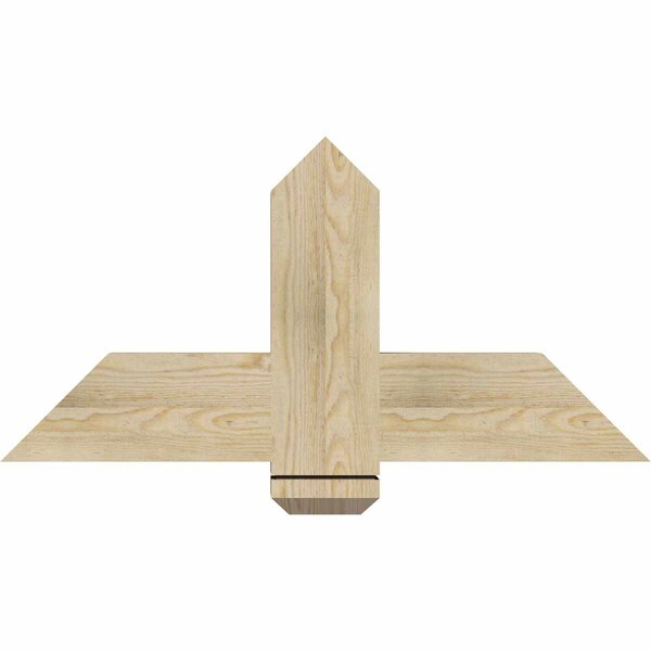 Ekena Millwork Eugene Rough Sawn Timber Gable Bracket, Douglas Fir, 36"W x 18"H x 4"D x 6"F, 12/12 Pitch GBW036X18X0406EUG00RDF - main